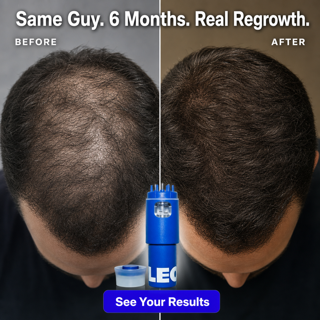 Leo before-after ad concept
